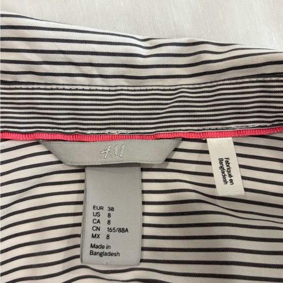 Classic Black and White Striped Women's Top - Picture 3 of 3